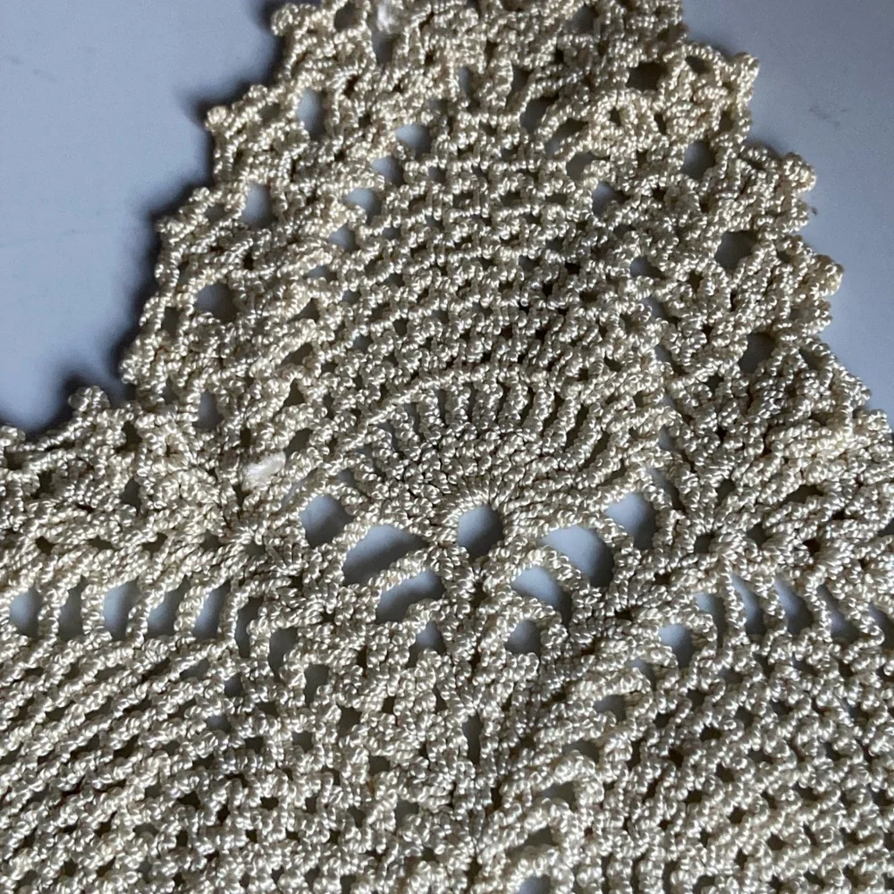 Hand Crochet Diamond Shaped Dresser Duster